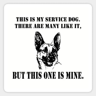 Military Veteran PTSD Service Dog Magnet